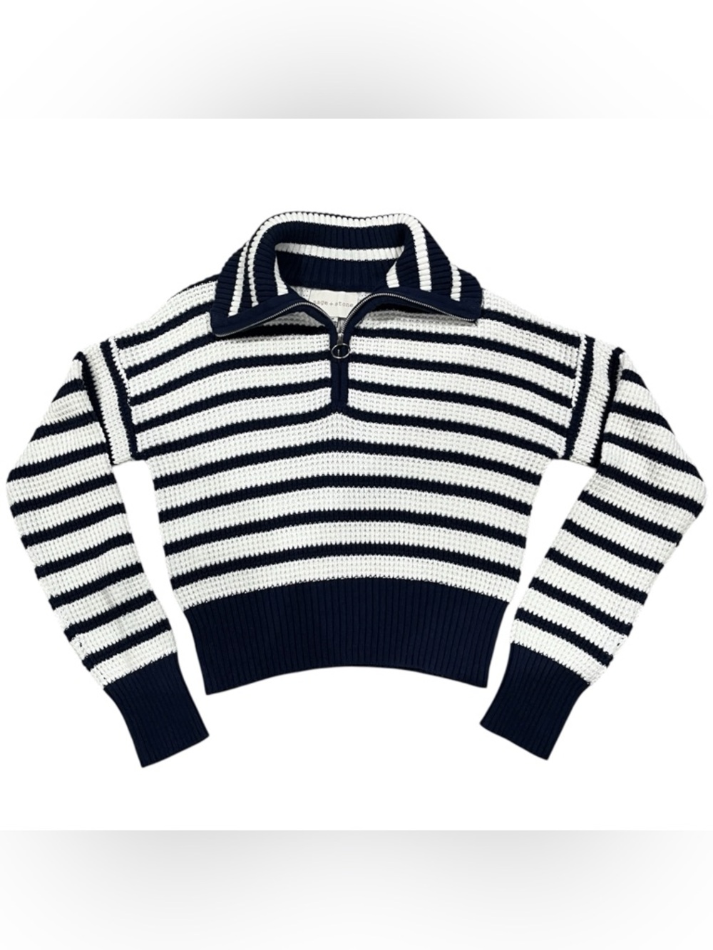 SAGE + STONE Nautical Coastal Vibes Cropped Sweater